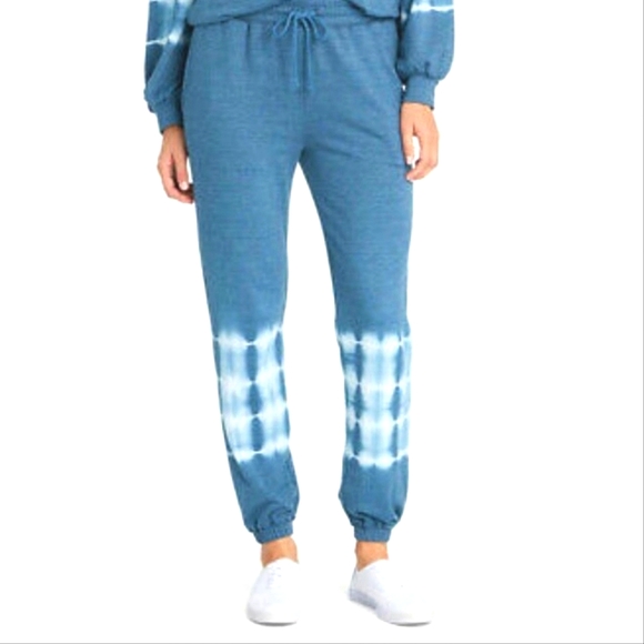 Knox Rose Pants - Knox Rose Tie-Dye Joggers Sweat Pull-On Pants Polyester Rayon Teal Blue L XL